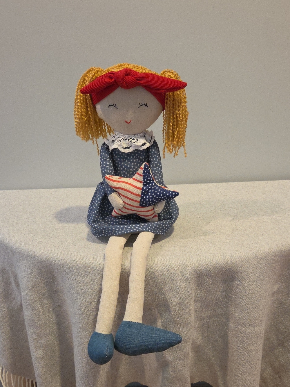 Americana Doll With Beaded Bottom For Stability